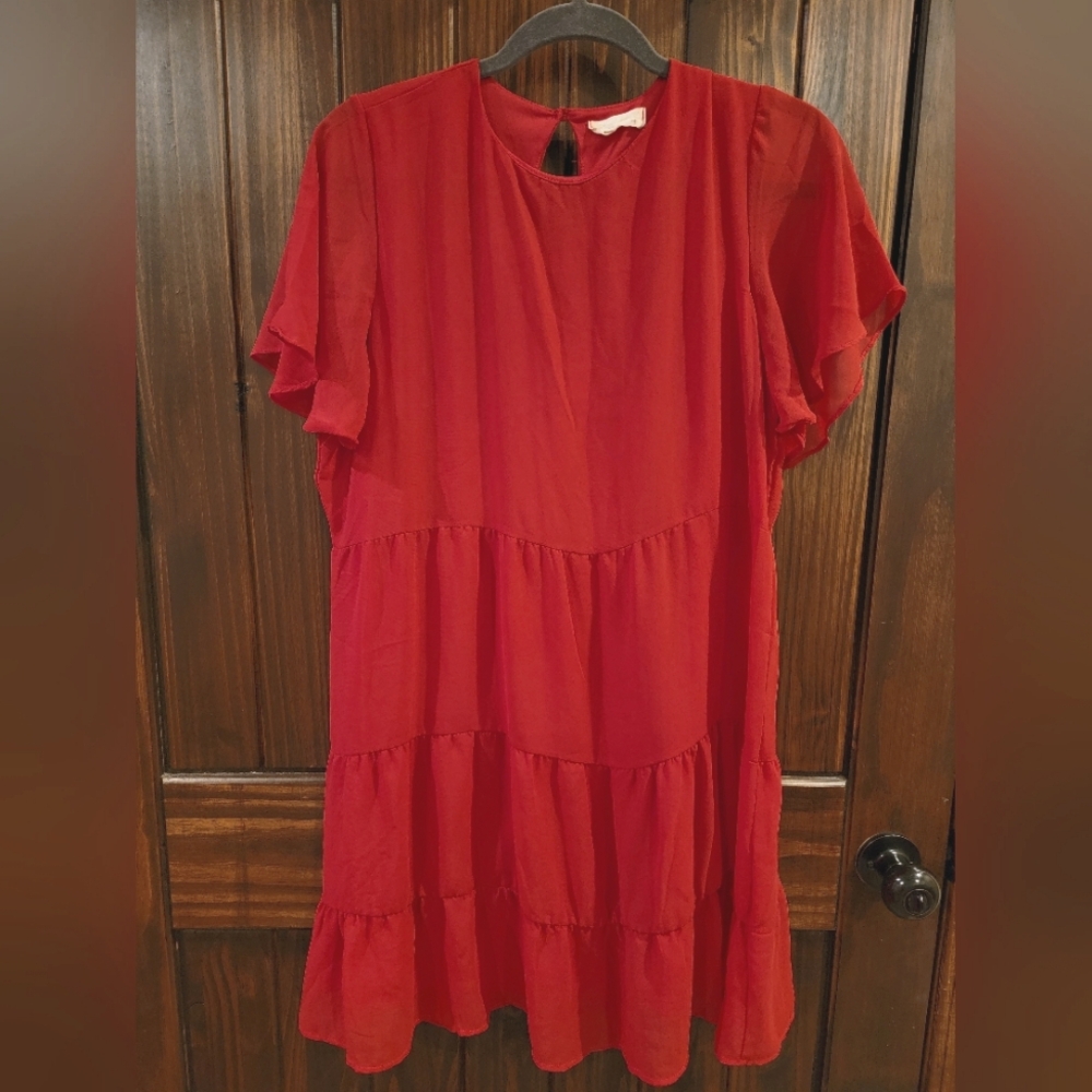 Altar'd State red babydoll dress